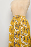 Y2K Chico's Mustard yellow southwestern maxi skirt