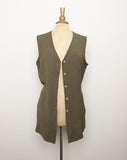 1990's Olive green button down vest