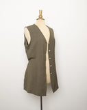 1990's Olive green button down vest