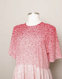 1980's Hot pink and white cheetah print plus size dress