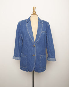 1990's Denim Blazer with pockets