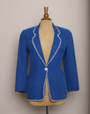 1990's Electric blue Blazer with with stitching