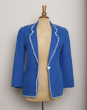 1990's Electric blue Blazer with with stitching