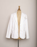 1990's White with pastel candy striped blazer