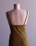 1990's Sunflower body con mini dress