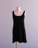 1990's Sleeveless Black sporty knit mini dress