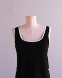 1990's Sleeveless Black sporty knit mini dress