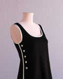 1990's Sleeveless Black sporty knit mini dress