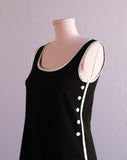 1990's Sleeveless Black sporty knit mini dress