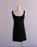 1990's Sleeveless Black sporty knit mini dress