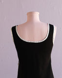 1990's Sleeveless Black sporty knit mini dress