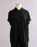 1990's Liz Claiborne Black & White Polka Dot Plus Size 2 pc set