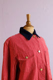 1990's Ralph Lauren Red & White pinstriped work wear jacket