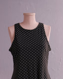 1990's Black daisy mini dress