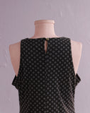 1990's Black daisy mini dress