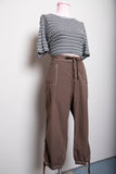 Y2K Brown cargo capri pants