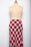 1990's Red & Black plaid maxi skirt