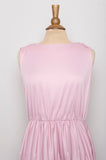 1970's Lilac sleeveless dress with pleated skirt