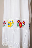 White Mexican floral embroidered house dress