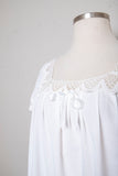 White Mexican floral embroidered house dress