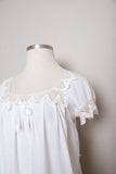 White Mexican floral embroidered house dress