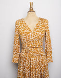 Y2K BCBG Giraffe printed long sleeve dress