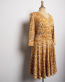 Y2K BCBG Giraffe printed long sleeve dress