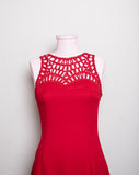 1990's Red Hot Mini halter dress