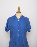 1990's-Y2K Woolrich linen short sleeve button down shirt