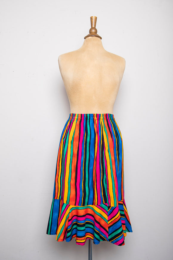 1990's Rainbow striped mermaid skirt