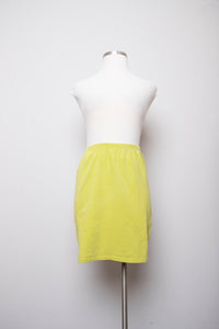 1990's Avocado Green body con plus size mini skirt