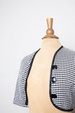 1960's Black & White checkered bolero jacket