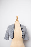 1960's Black & White checkered bolero jacket