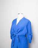 Y2K Electric Blue Plus size 2 pc pant set with pockets