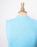 1960-70’s Turquoise sleeveless high neck Mini tunic top or mini dress