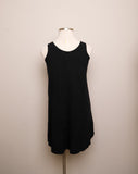 Y2K Black cotton sleeveless shift dress tent dress with pockets