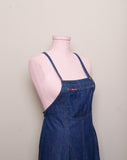 1980-1990's Denim Jumpsuit with adjustable button straps with a front pocket