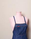 1980-1990's Denim Jumpsuit with adjustable button straps with a front pocket