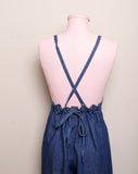 1980-1990's Denim Jumpsuit with adjustable button straps with a front pocket