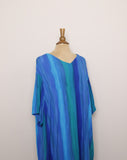 Blue & Green Ombre Caftan Maxi Dress