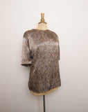 1990's Leopard boxy plus size top