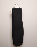 1990's Black Linen jumper dress