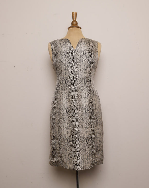 1990's Silk Animal Print sleeveless Dress