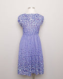 1970's Periwinkle floral sheer plus size dress