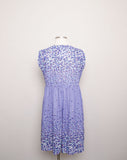 1970's Periwinkle floral sheer plus size dress