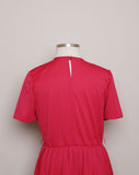 1980's Magenta Plus Size Dress