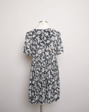 1990's Sheer Black and White Plus size baby doll dress