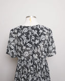 1990's Sheer Black and White Plus size baby doll dress