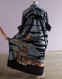 Neiman Marcus Grey & Black Tiger Caftan