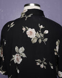 1990's Black and White floral shirt
